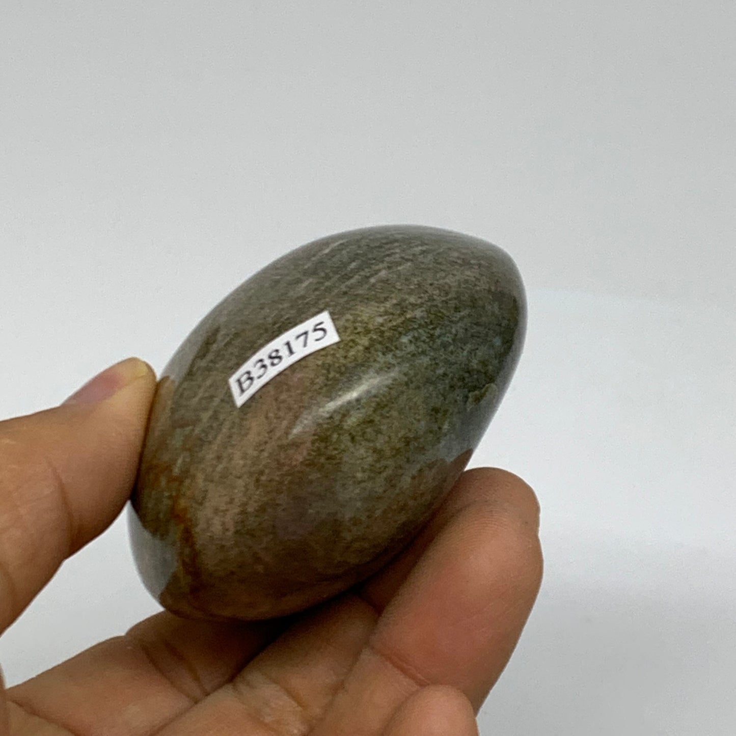 194.6g, 2.6"x2.5"x1.5" Natural Ocean Jasper Palm-Stone Orbicular Jasper, B38175