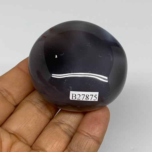 112.2g, 2.1"x2"x1" Orca Agate Palm-Stone Reiki Energy Crystal Reiki, B27875