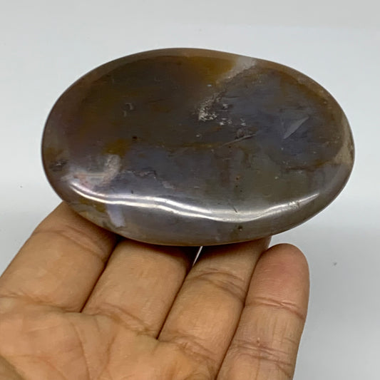 118.8g, 3"x2"x0.8" Natural Ocean Jasper Palm-Stone Orbicular Jasper, B38176