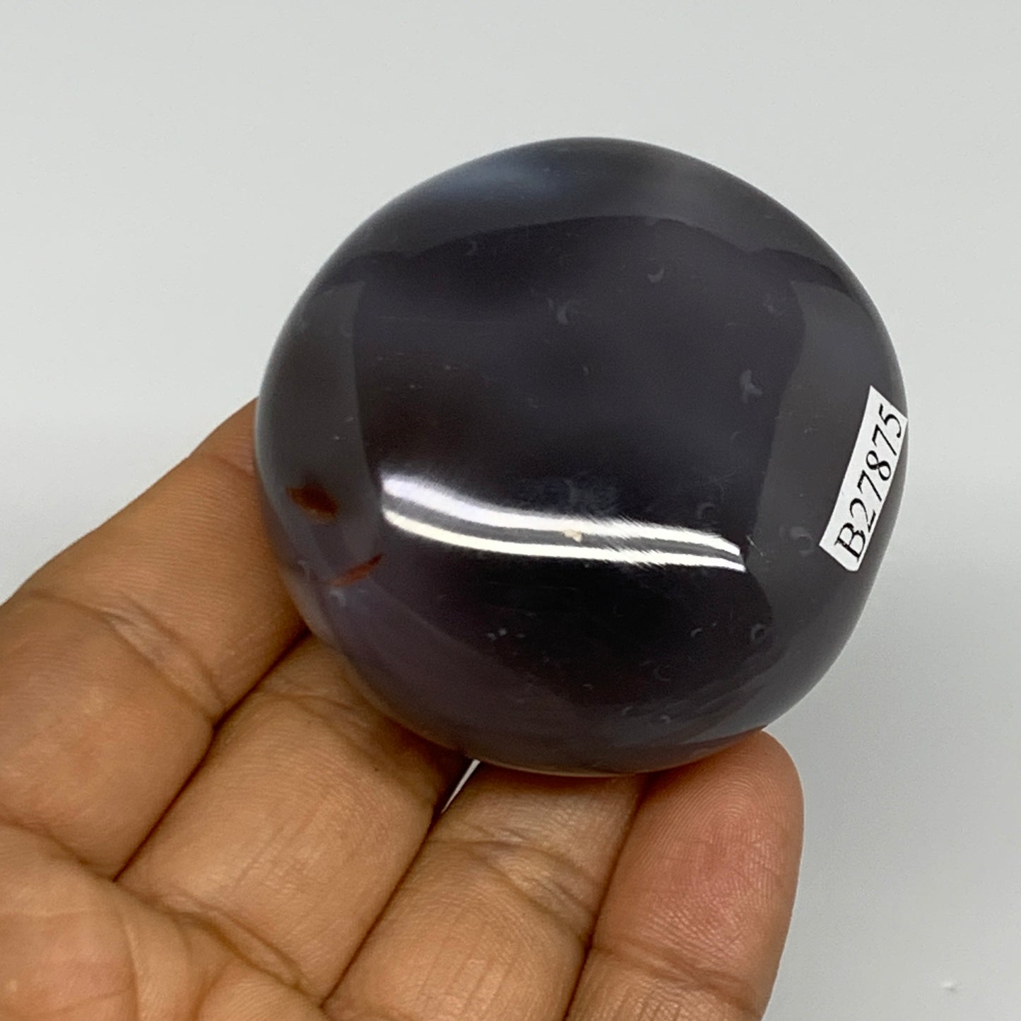 112.2g, 2.1"x2"x1" Orca Agate Palm-Stone Reiki Energy Crystal Reiki, B27875