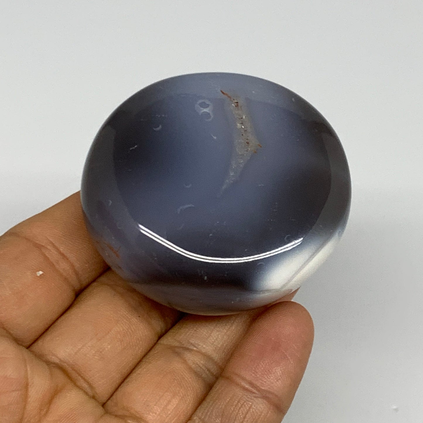 112.2g, 2.1"x2"x1" Orca Agate Palm-Stone Reiki Energy Crystal Reiki, B27875