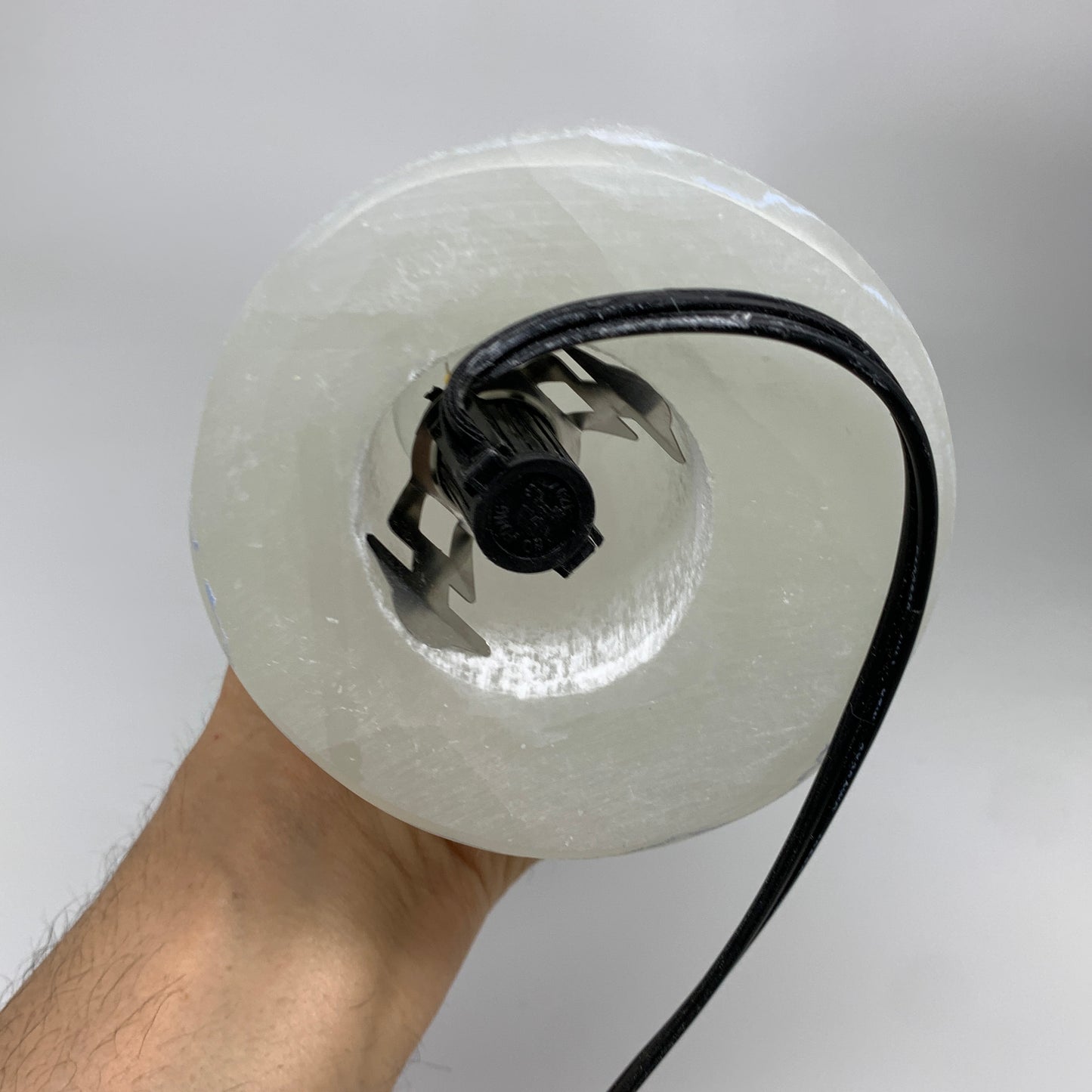 9.6 lbs, 11.7"x3.7" Cylinder Selenite (Satin Spar) Lamp Tower W/Chord, B35789