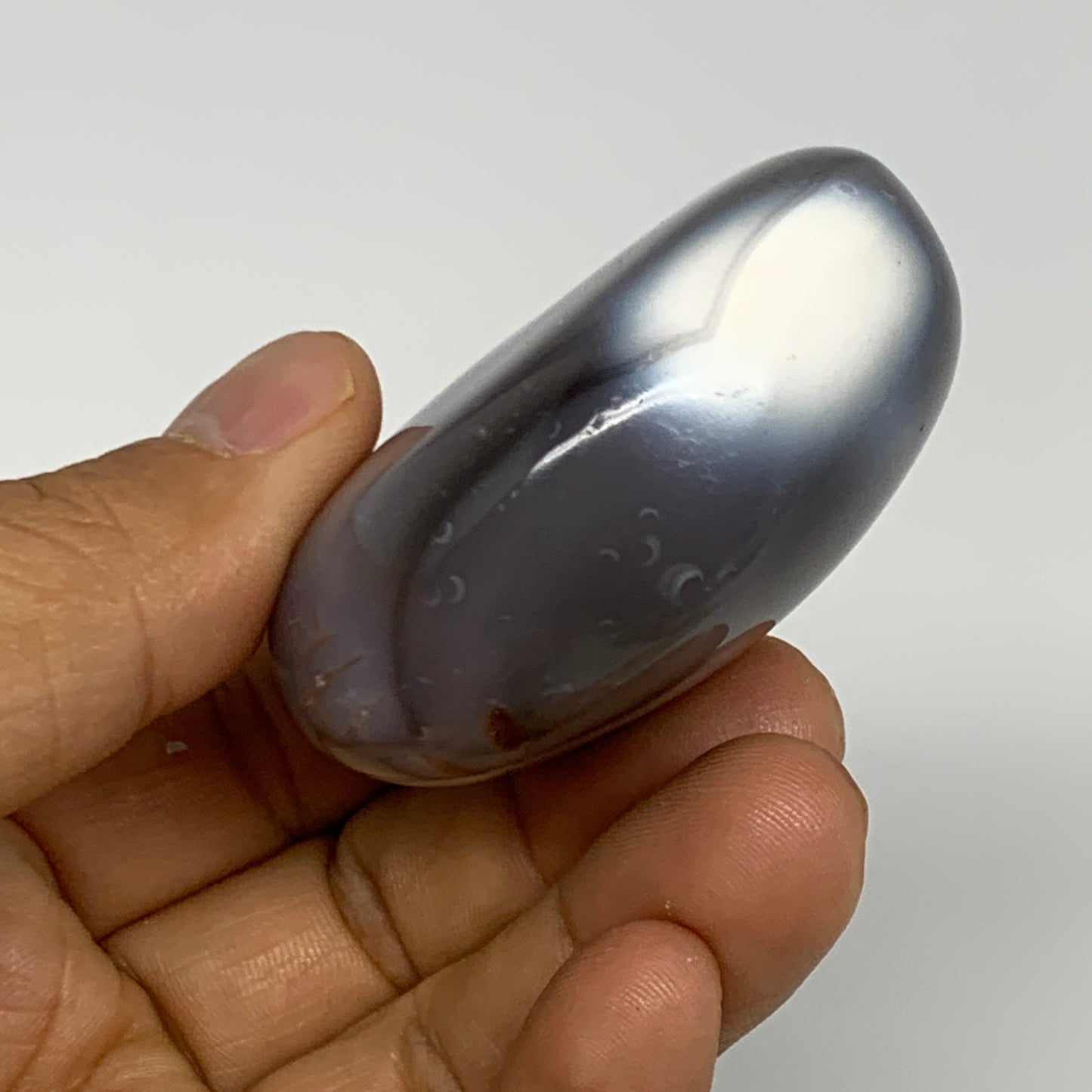 112.2g, 2.1"x2"x1" Orca Agate Palm-Stone Reiki Energy Crystal Reiki, B27875