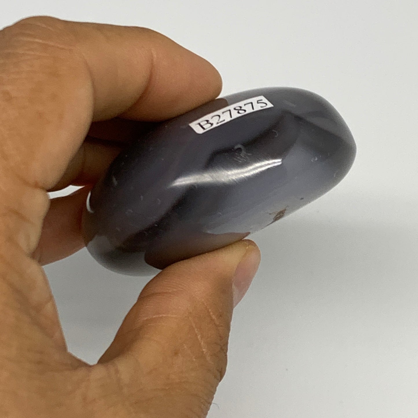 112.2g, 2.1"x2"x1" Orca Agate Palm-Stone Reiki Energy Crystal Reiki, B27875