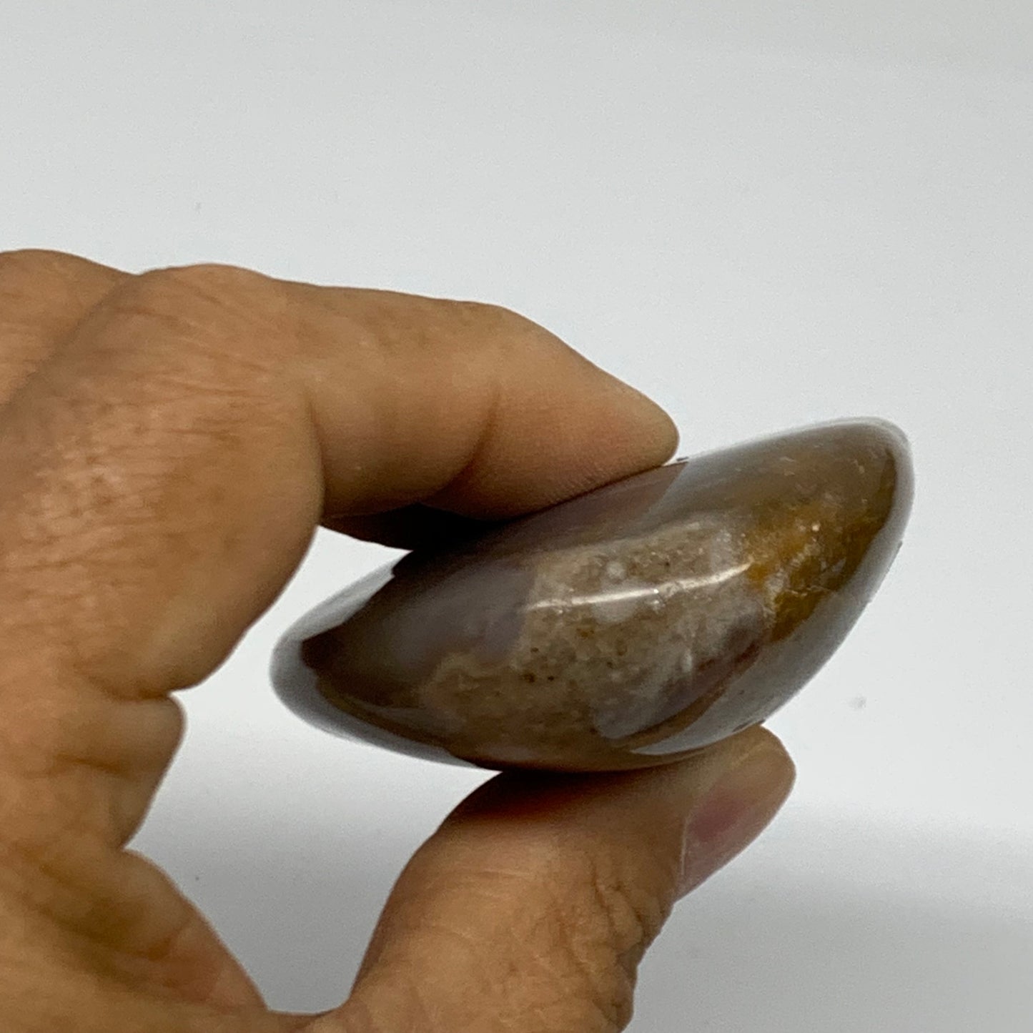 118.8g, 3"x2"x0.8" Natural Ocean Jasper Palm-Stone Orbicular Jasper, B38176