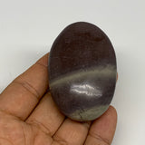 81.3g, 2.5"x1.6"x0.9", Narmada Shiva Lingam Palm-Stone Polished, B29389