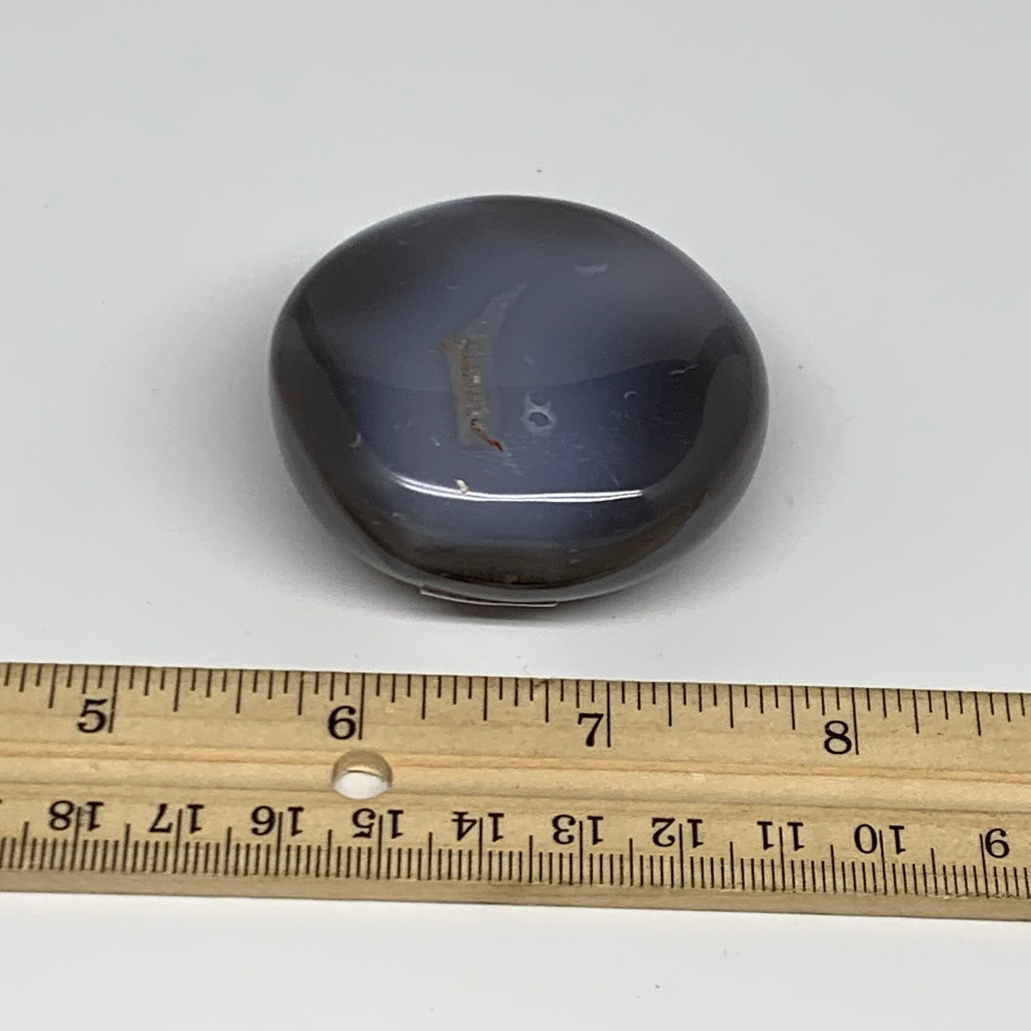 112.2g, 2.1"x2"x1" Orca Agate Palm-Stone Reiki Energy Crystal Reiki, B27875