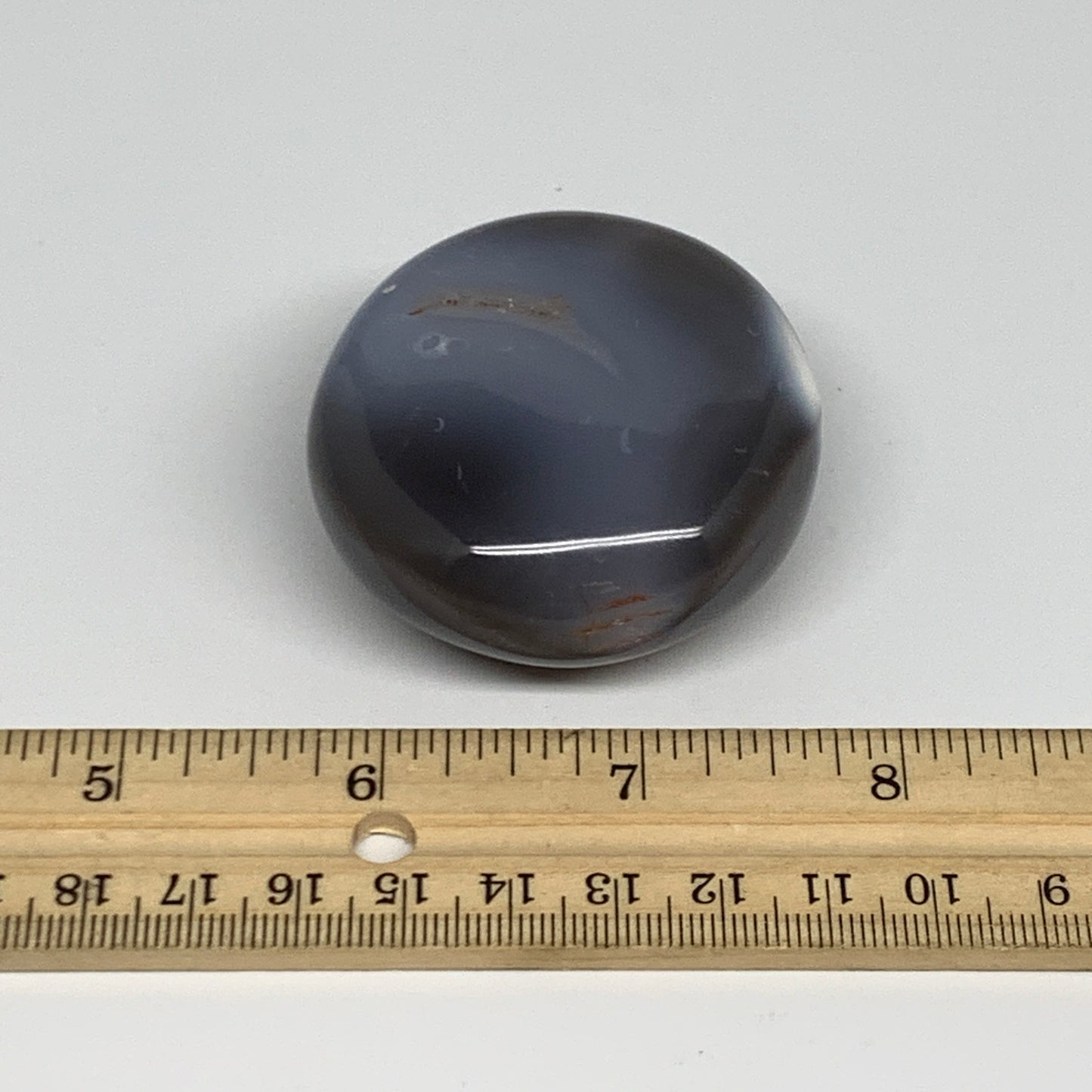 112.2g, 2.1"x2"x1" Orca Agate Palm-Stone Reiki Energy Crystal Reiki, B27875