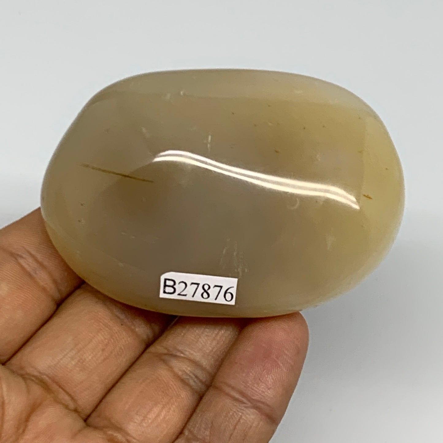 134.2g, 2.7"x1.9"x1.1" Orca Agate Palm-Stone Reiki Energy Crystal Reiki, B27876