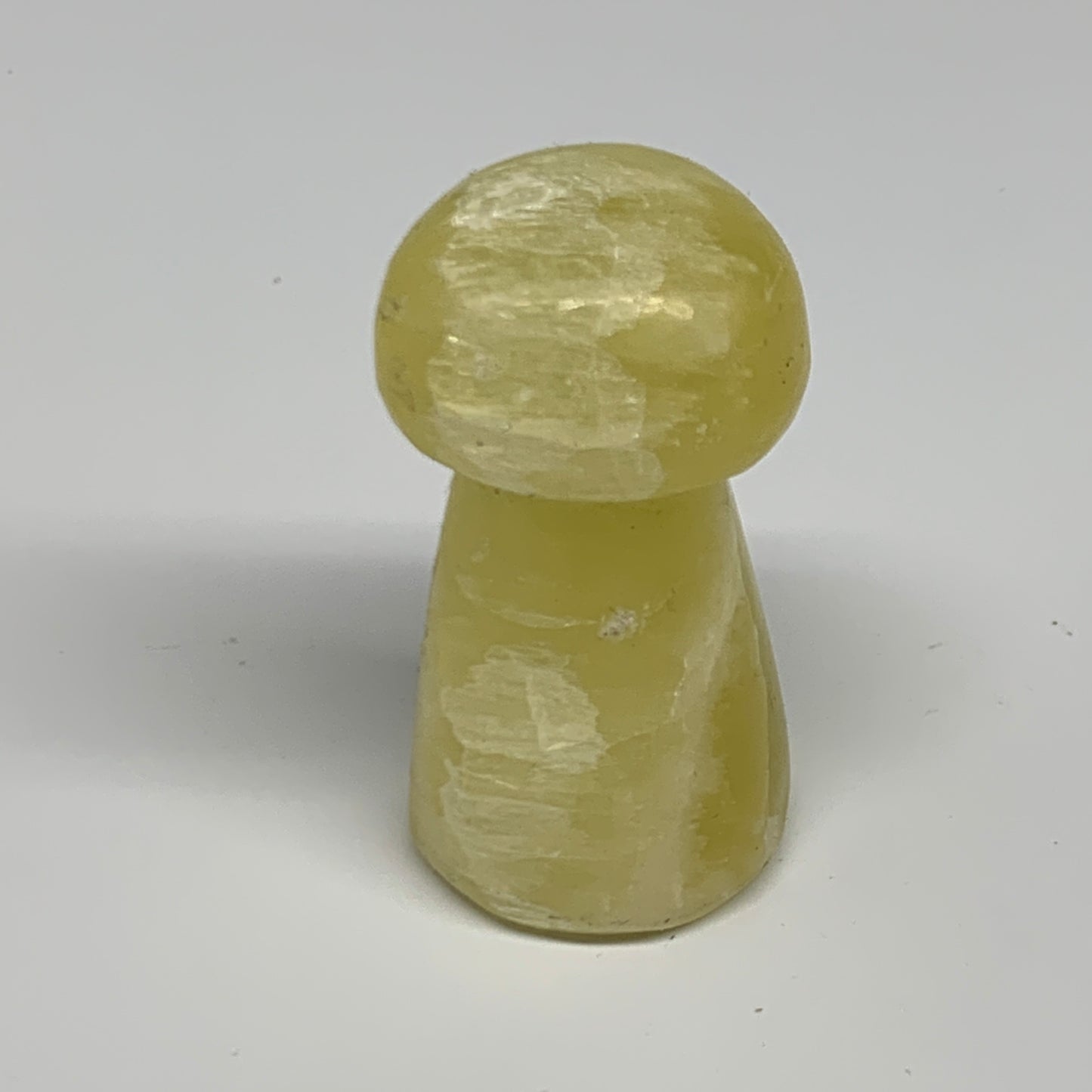 82.6g, 2.2"x1.1" Natural Lemon Calcite Mushroom Gemstone @Pakistan, B31683