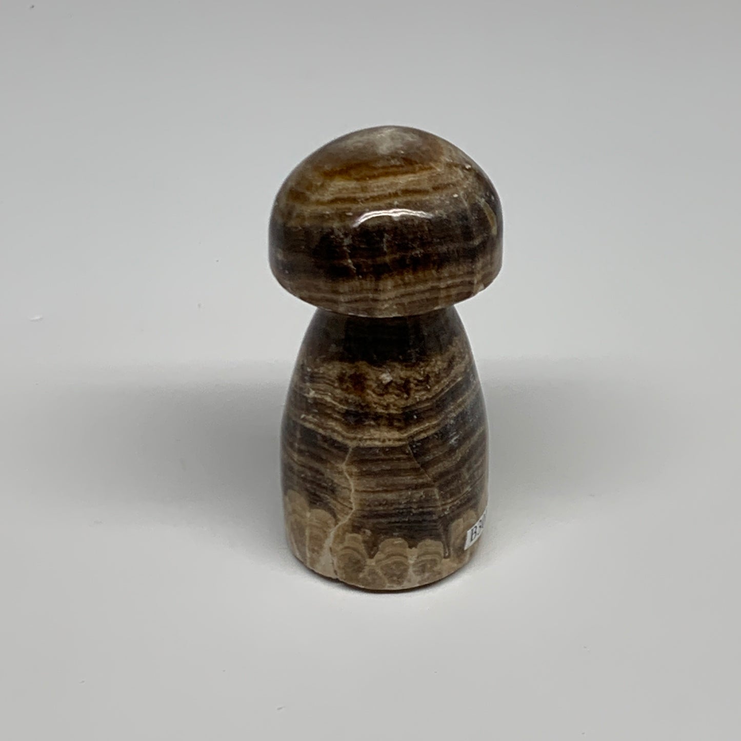 152.9g, 2.9"x1.4" Natural Chocolate Calcite Mushroom Gemstone @Pakistan, B30156