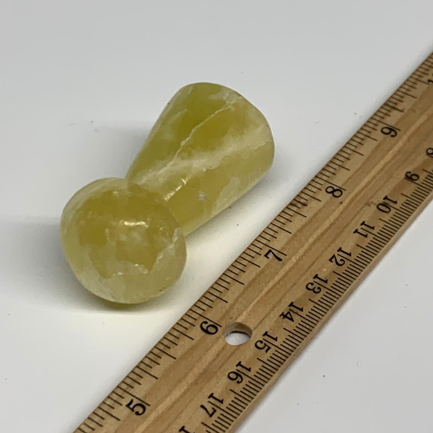 82.6g, 2.2"x1.1" Natural Lemon Calcite Mushroom Gemstone @Pakistan, B31683
