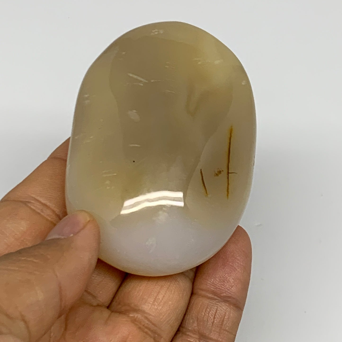 134.2g, 2.7"x1.9"x1.1" Orca Agate Palm-Stone Reiki Energy Crystal Reiki, B27876