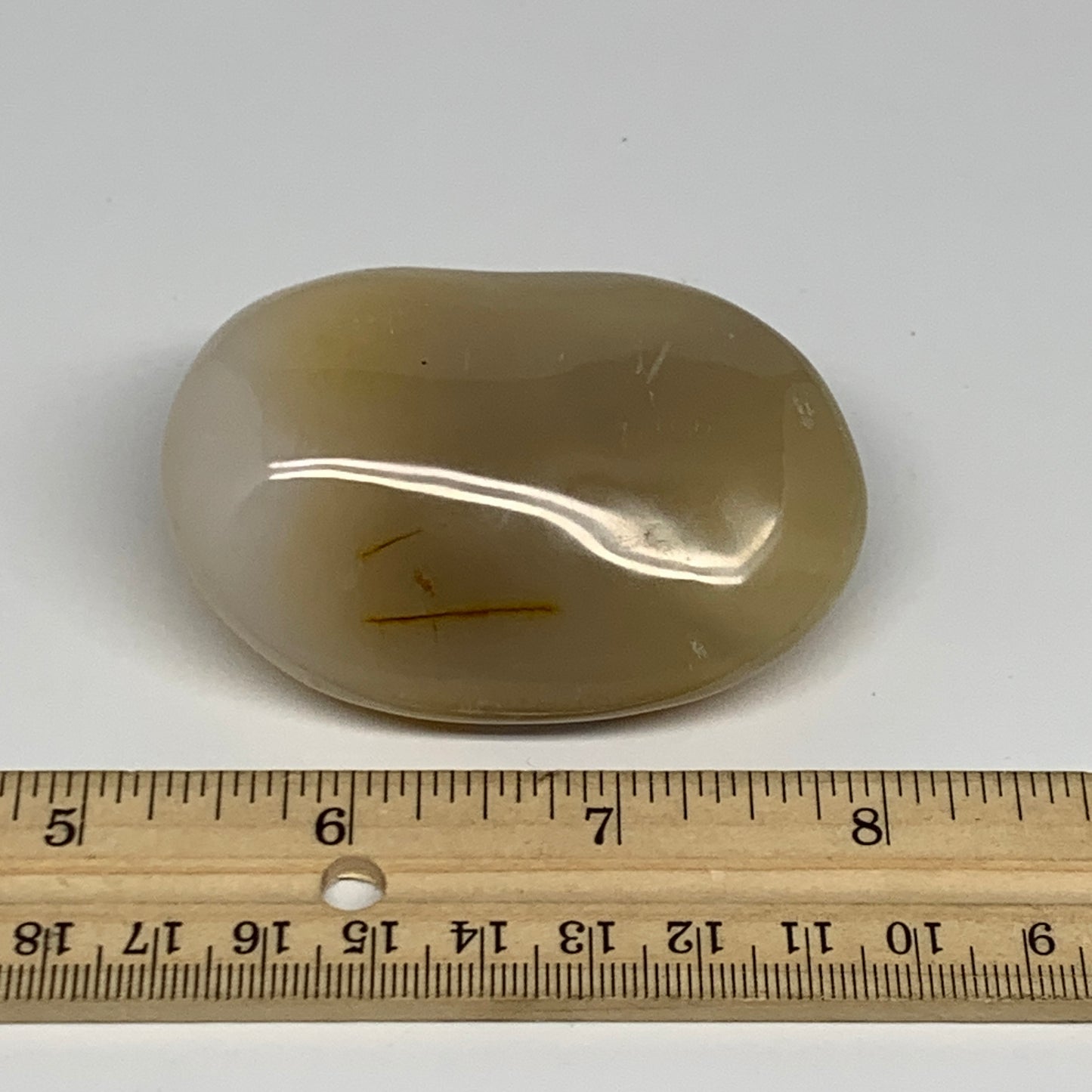 134.2g, 2.7"x1.9"x1.1" Orca Agate Palm-Stone Reiki Energy Crystal Reiki, B27876