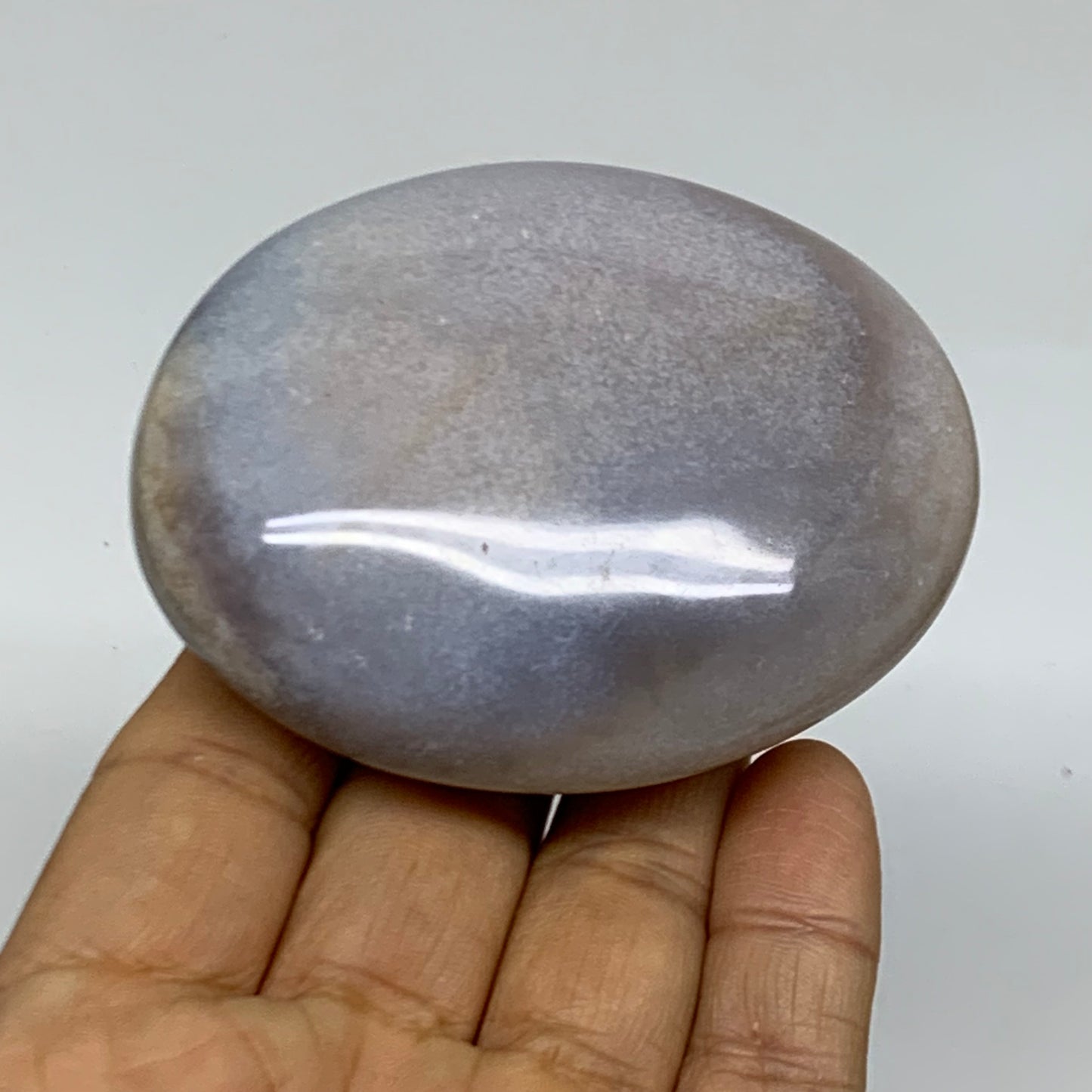 192.1g, 2.9"x2.3"x1.2" Natural Ocean Jasper Palm-Stone Orbicular Jasper, B38178