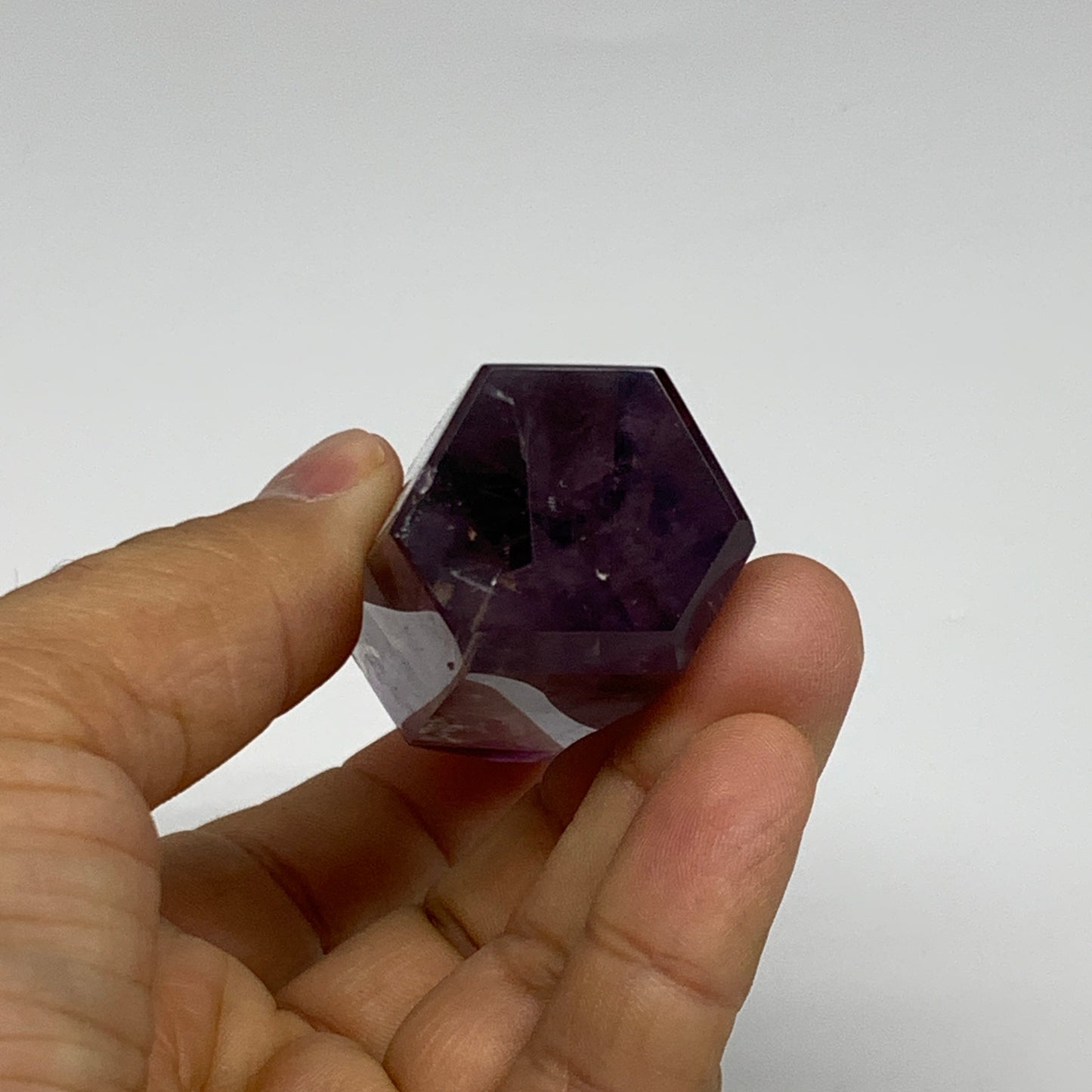 110g, 3.2"x1.2"x1,1", Natural Amethyst Tower Point Obelisk @Brazil, B32305