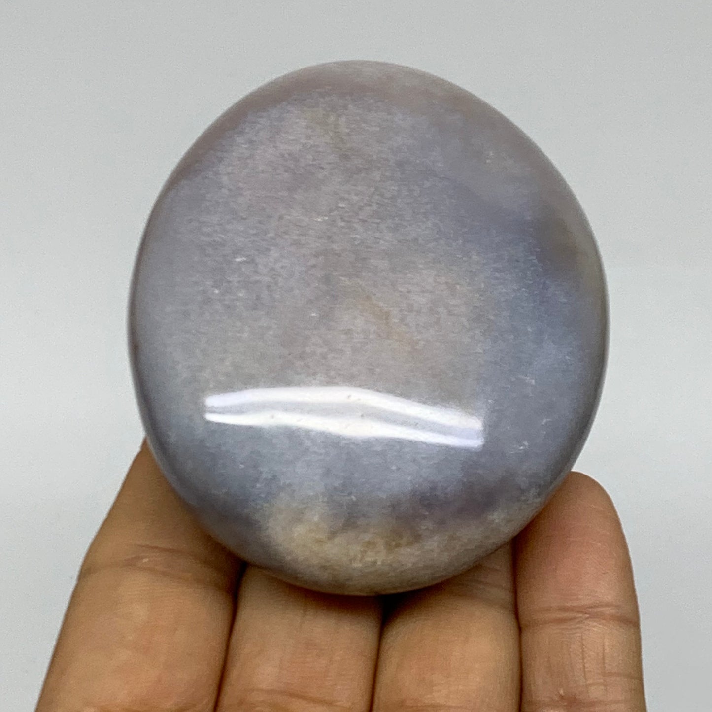 192.1g, 2.9"x2.3"x1.2" Natural Ocean Jasper Palm-Stone Orbicular Jasper, B38178