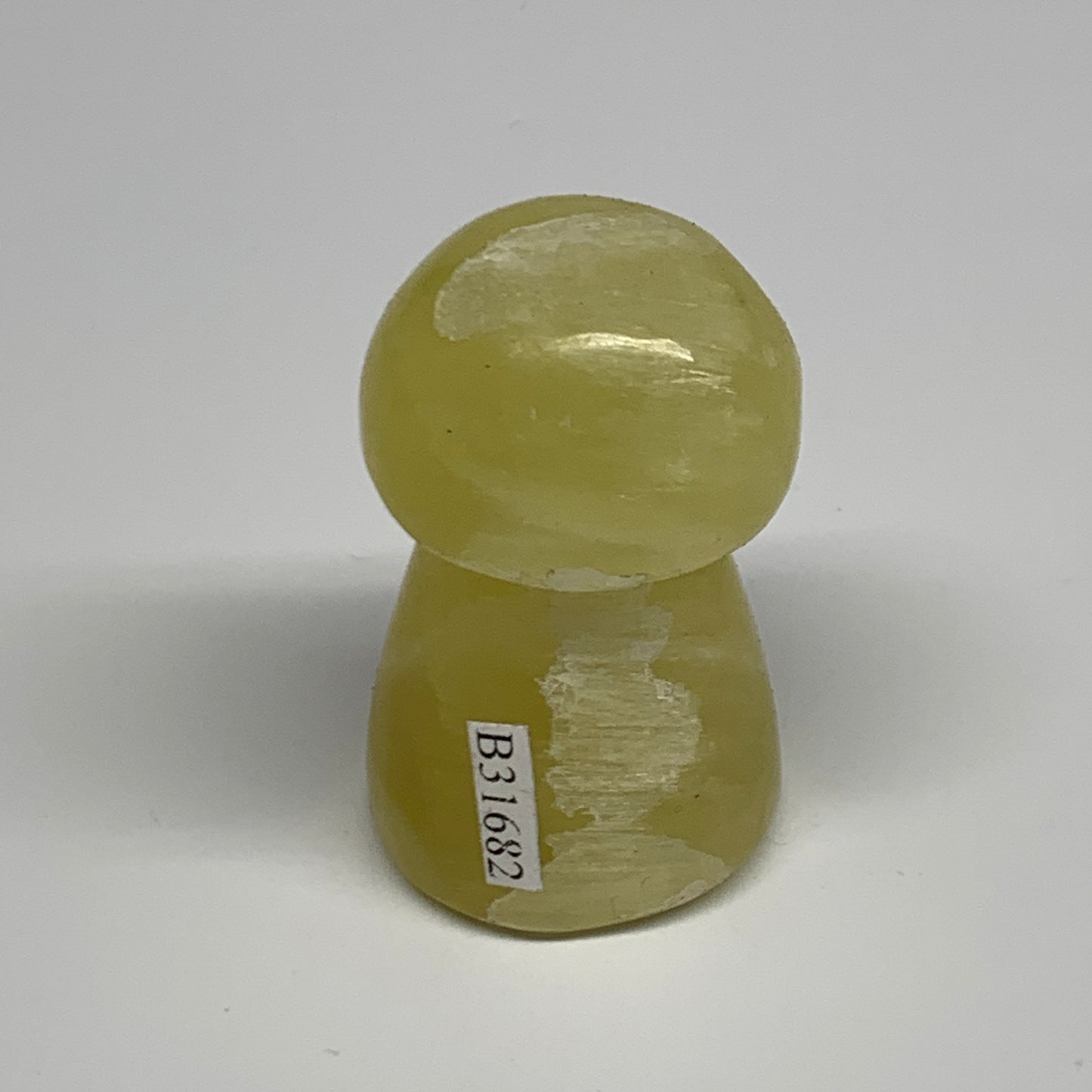 83g, 2"x1.2" Natural Lemon Calcite Mushroom Gemstone @Pakistan, B31682