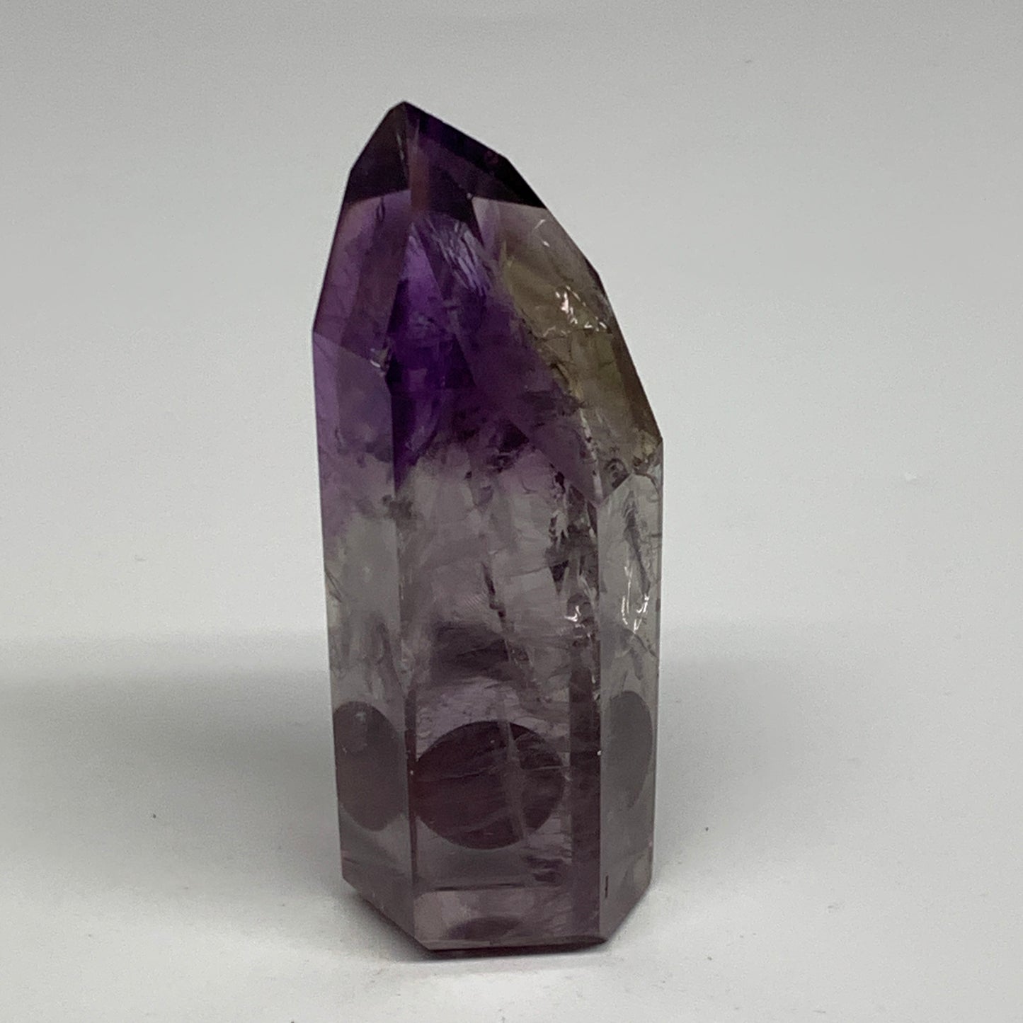 110g, 3.2"x1.2"x1,1", Natural Amethyst Tower Point Obelisk @Brazil, B32305