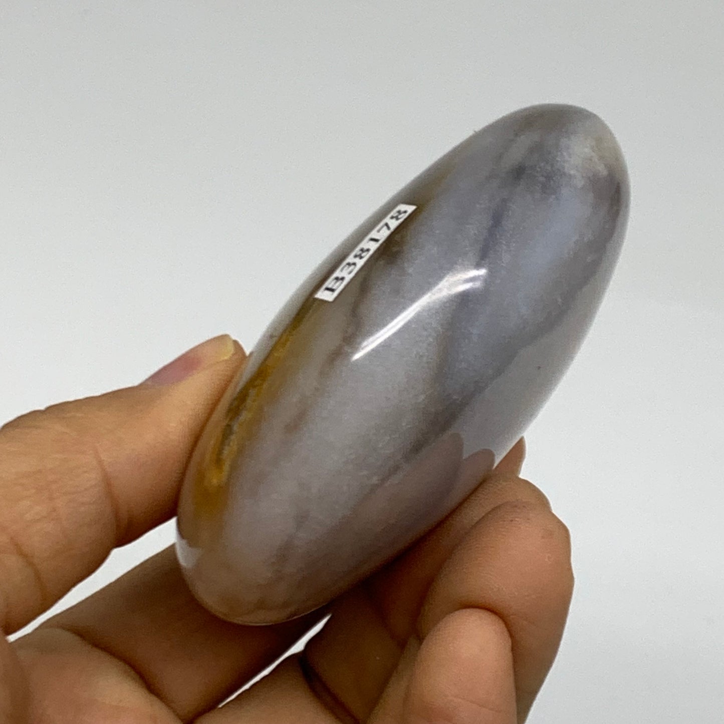 192.1g, 2.9"x2.3"x1.2" Natural Ocean Jasper Palm-Stone Orbicular Jasper, B38178