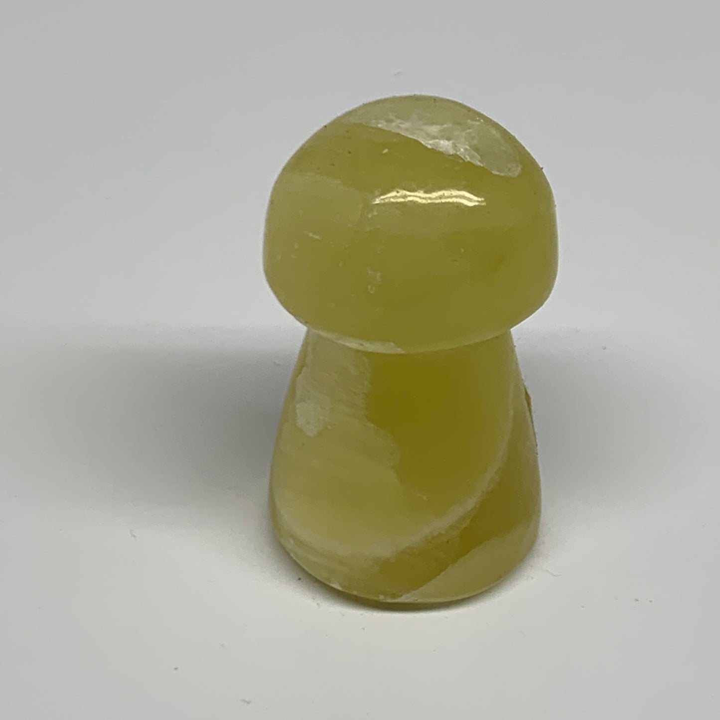 83g, 2"x1.2" Natural Lemon Calcite Mushroom Gemstone @Pakistan, B31682