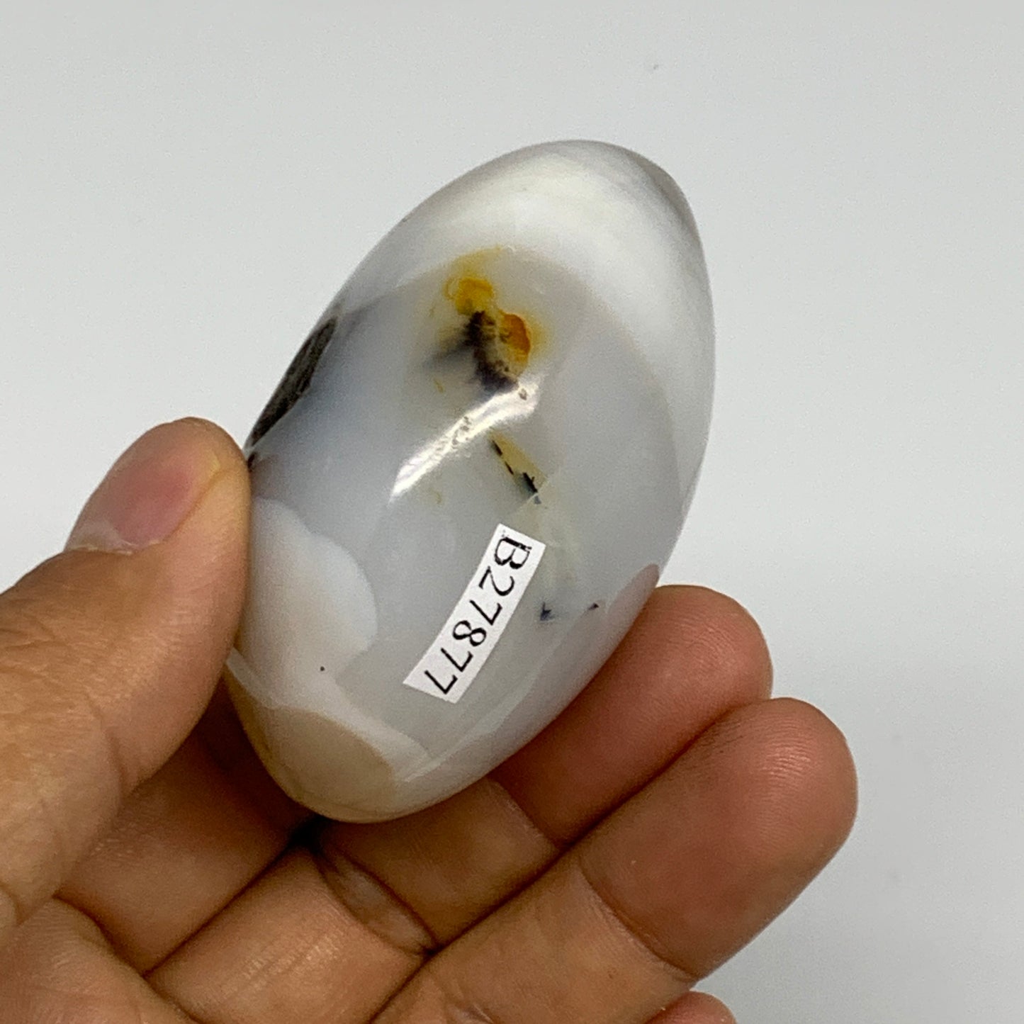 111.2g, 2.3"x1.7"x1.3" Orca Agate Palm-Stone Reiki Energy Crystal Reiki, B27877