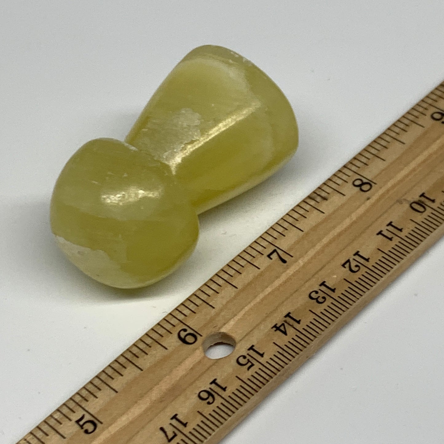 83g, 2"x1.2" Natural Lemon Calcite Mushroom Gemstone @Pakistan, B31682