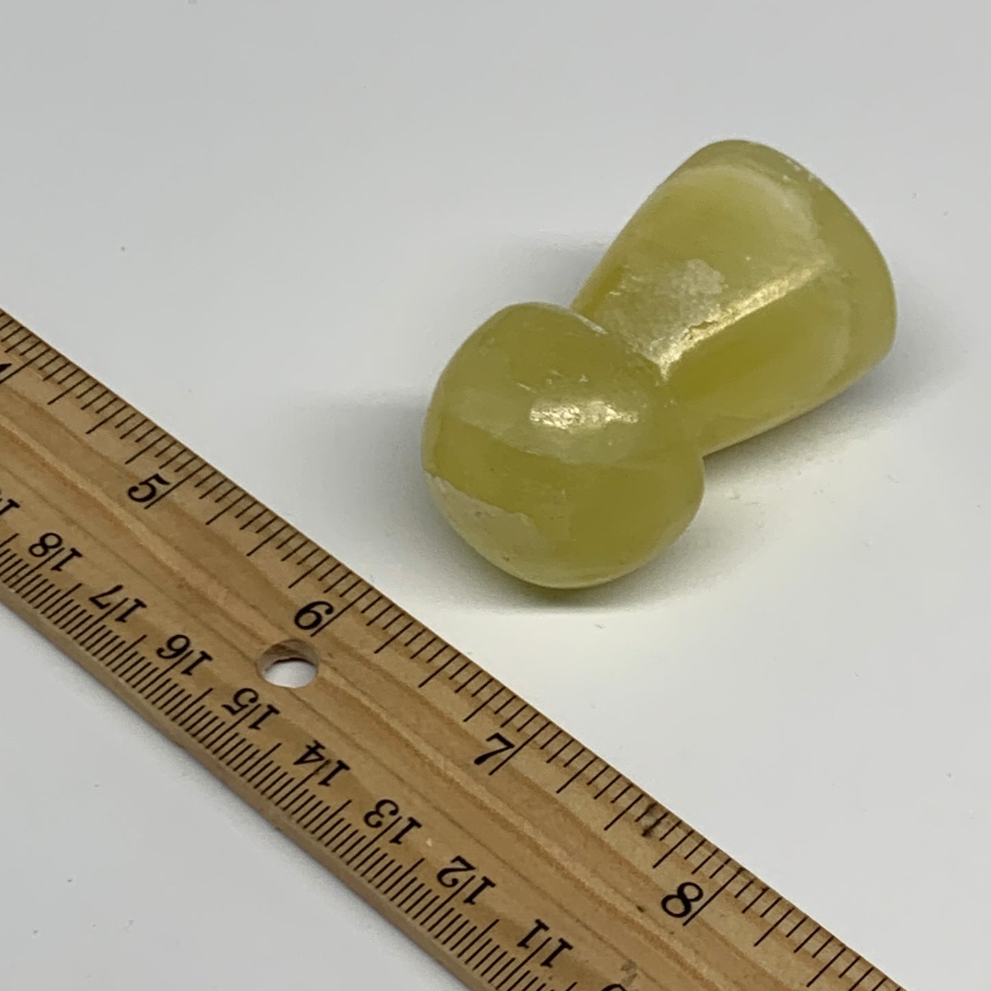 83g, 2"x1.2" Natural Lemon Calcite Mushroom Gemstone @Pakistan, B31682