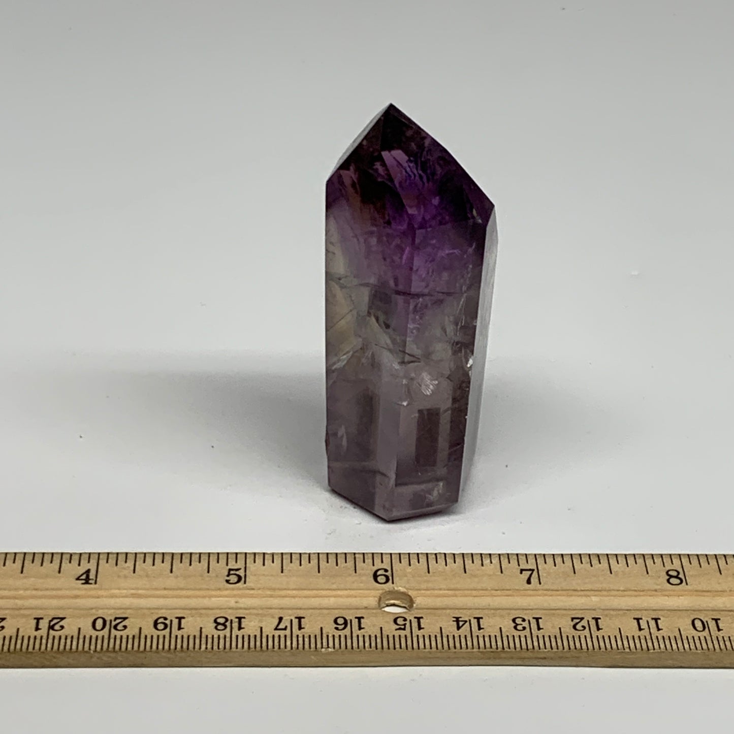 110g, 3.2"x1.2"x1,1", Natural Amethyst Tower Point Obelisk @Brazil, B32305