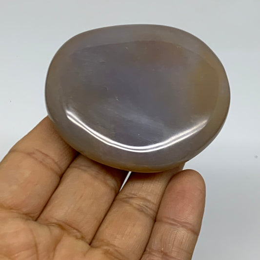 108g, 2.4"x2.2"x0.8" Natural Ocean Jasper Palm-Stone Orbicular Jasper, B38179