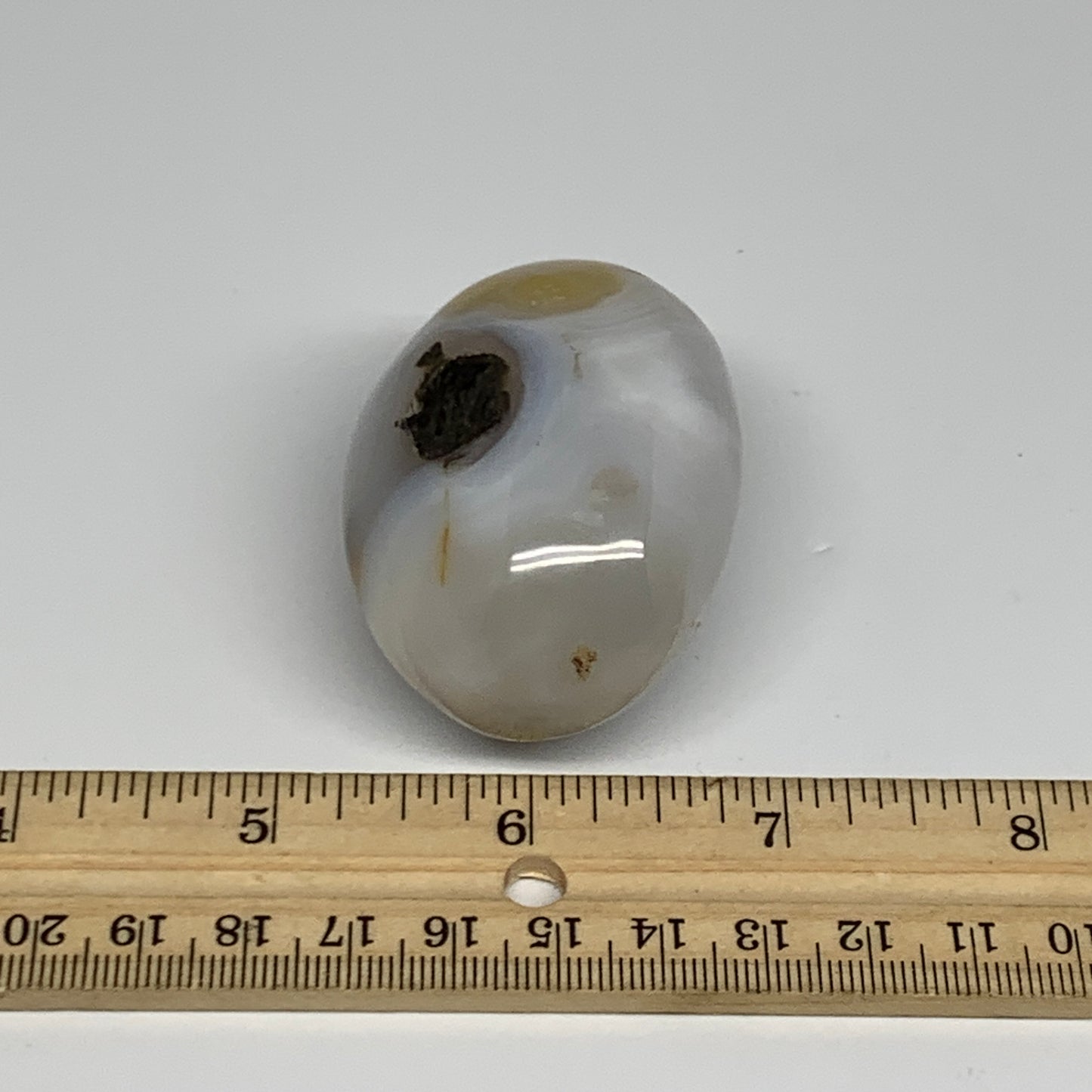 111.2g, 2.3"x1.7"x1.3" Orca Agate Palm-Stone Reiki Energy Crystal Reiki, B27877