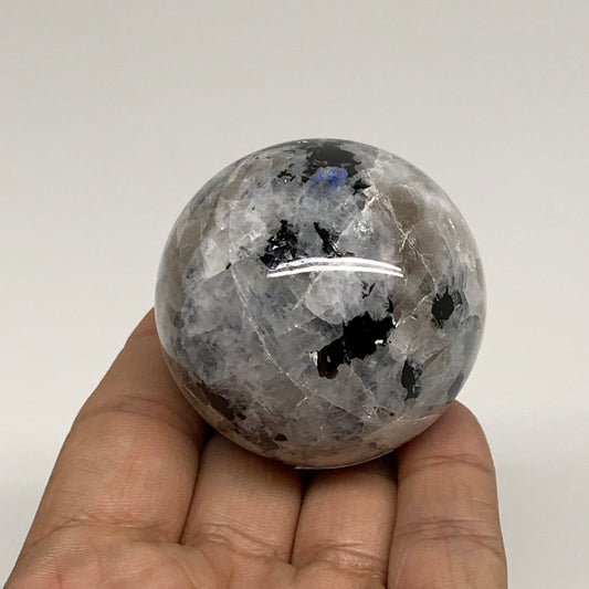 174.3g, 1.9"(50mm), Natural Rainbow Moonstone Sphere Ball Gemstone, B34330