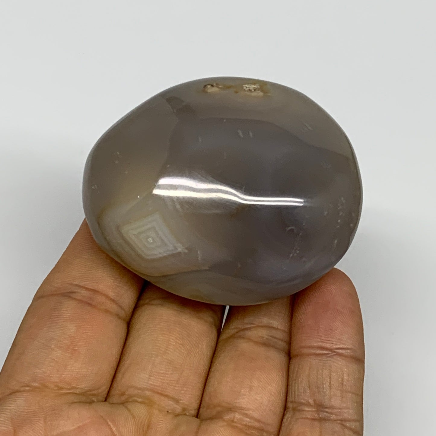 112.1g, 2.2"x1.9"x1.2" Orca Agate Palm-Stone Reiki Energy Crystal Reiki, B28702