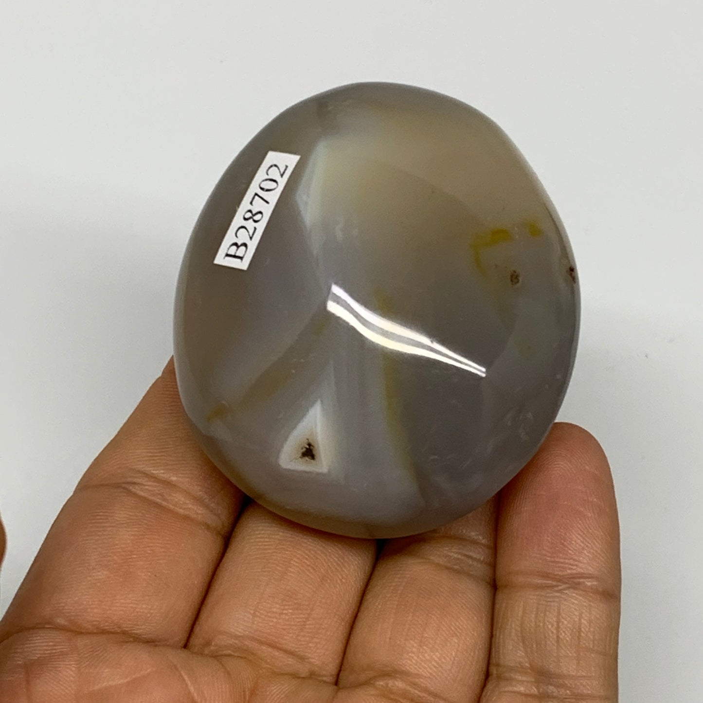 112.1g, 2.2"x1.9"x1.2" Orca Agate Palm-Stone Reiki Energy Crystal Reiki, B28702