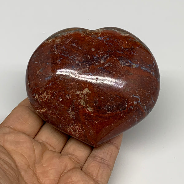 0.73 lbs, 2.9"x3.2"x1.5" Ocean Jasper Heart Polished Healing Crystal, B30869