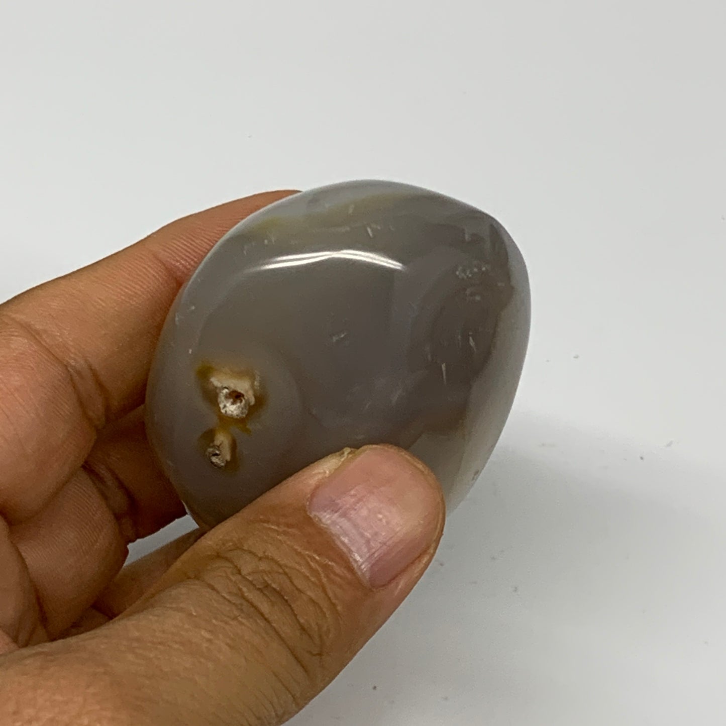 112.1g, 2.2"x1.9"x1.2" Orca Agate Palm-Stone Reiki Energy Crystal Reiki, B28702