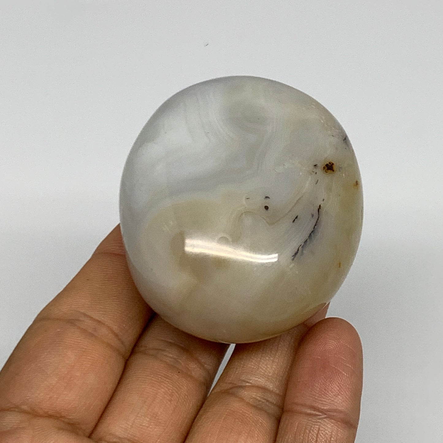 139.4g, 2.3"x1.9"x1.3" Orca Agate Palm-Stone Reiki Energy Crystal Reiki, B27879