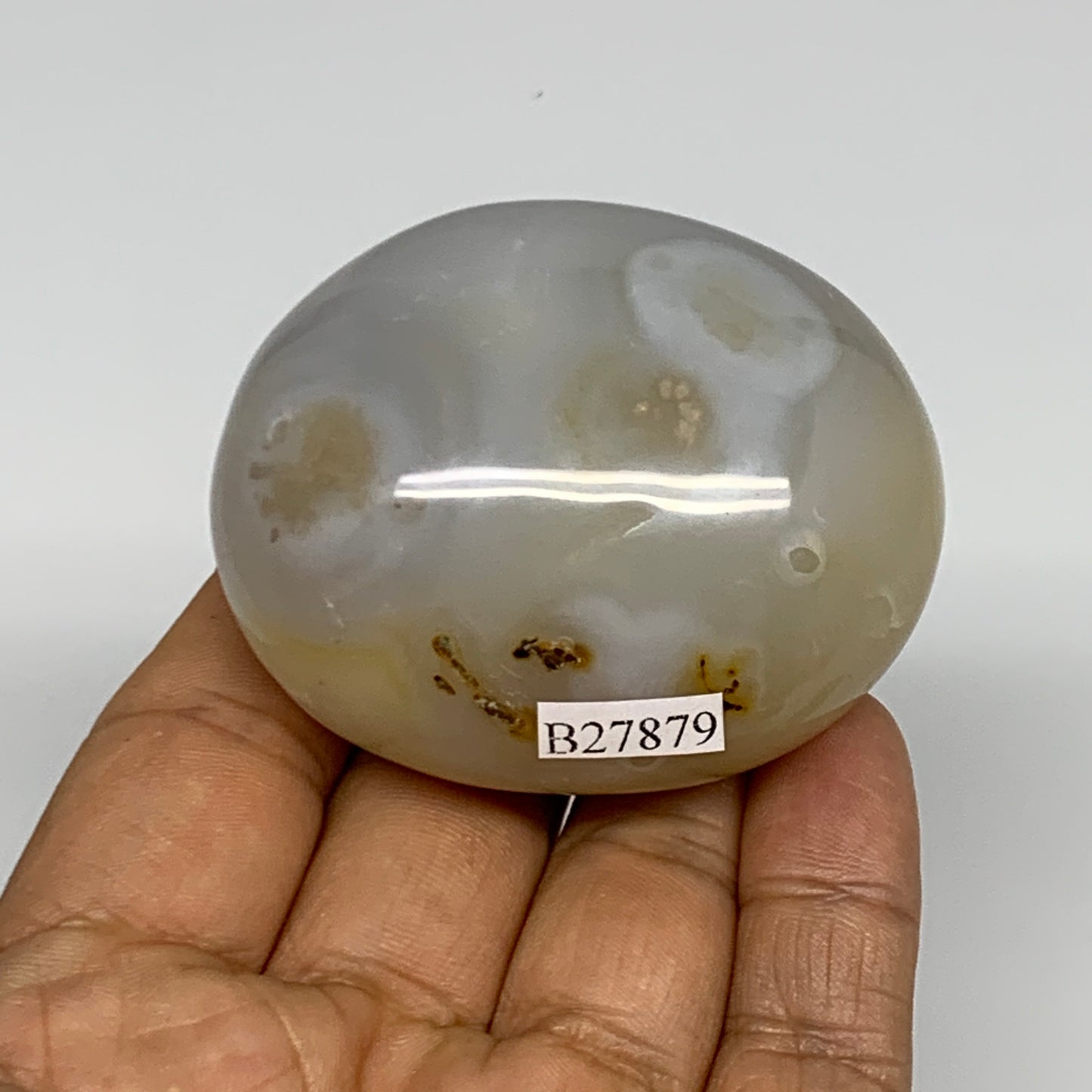 139.4g, 2.3"x1.9"x1.3" Orca Agate Palm-Stone Reiki Energy Crystal Reiki, B27879