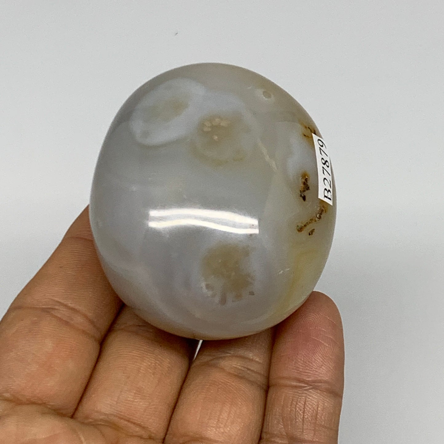139.4g, 2.3"x1.9"x1.3" Orca Agate Palm-Stone Reiki Energy Crystal Reiki, B27879