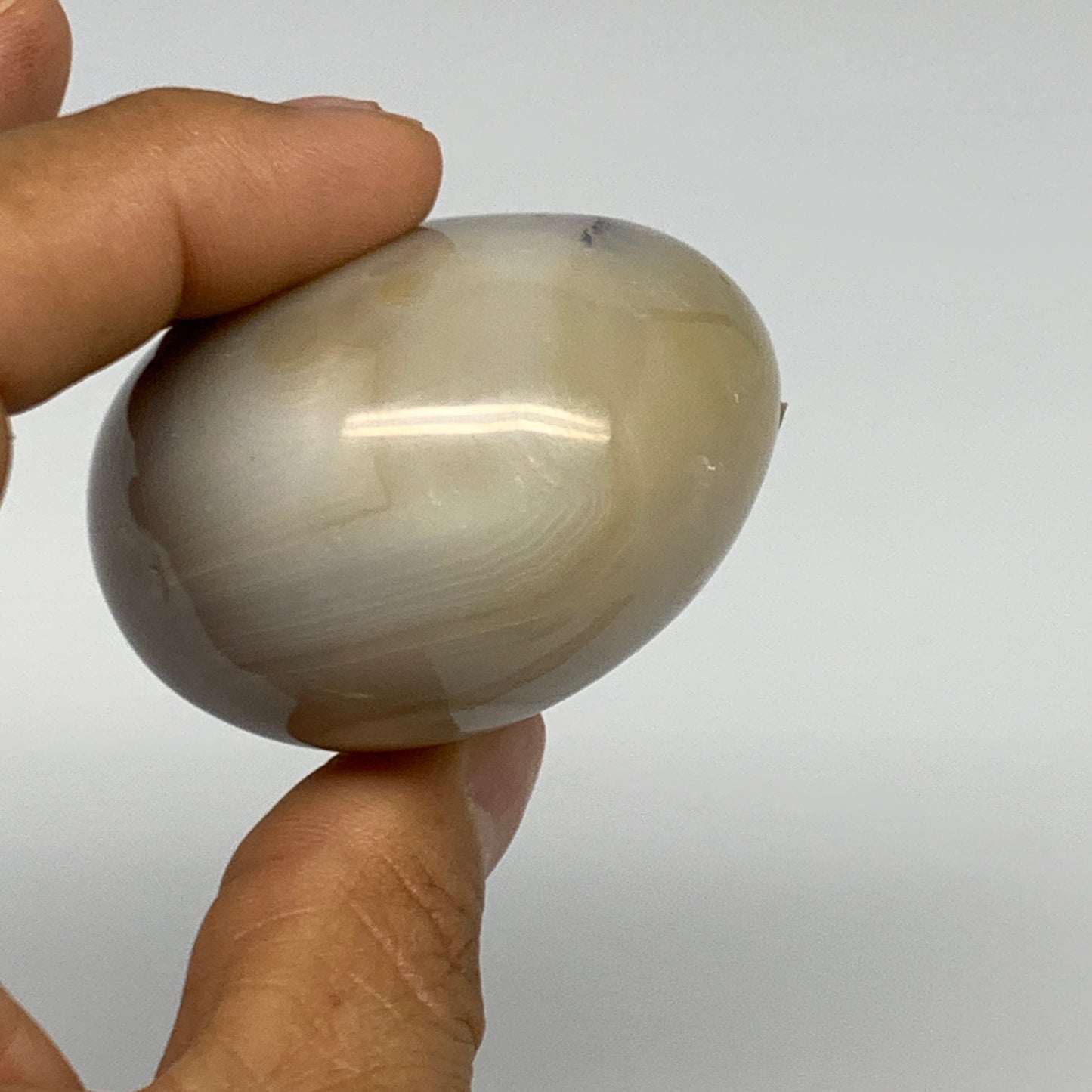 139.4g, 2.3"x1.9"x1.3" Orca Agate Palm-Stone Reiki Energy Crystal Reiki, B27879