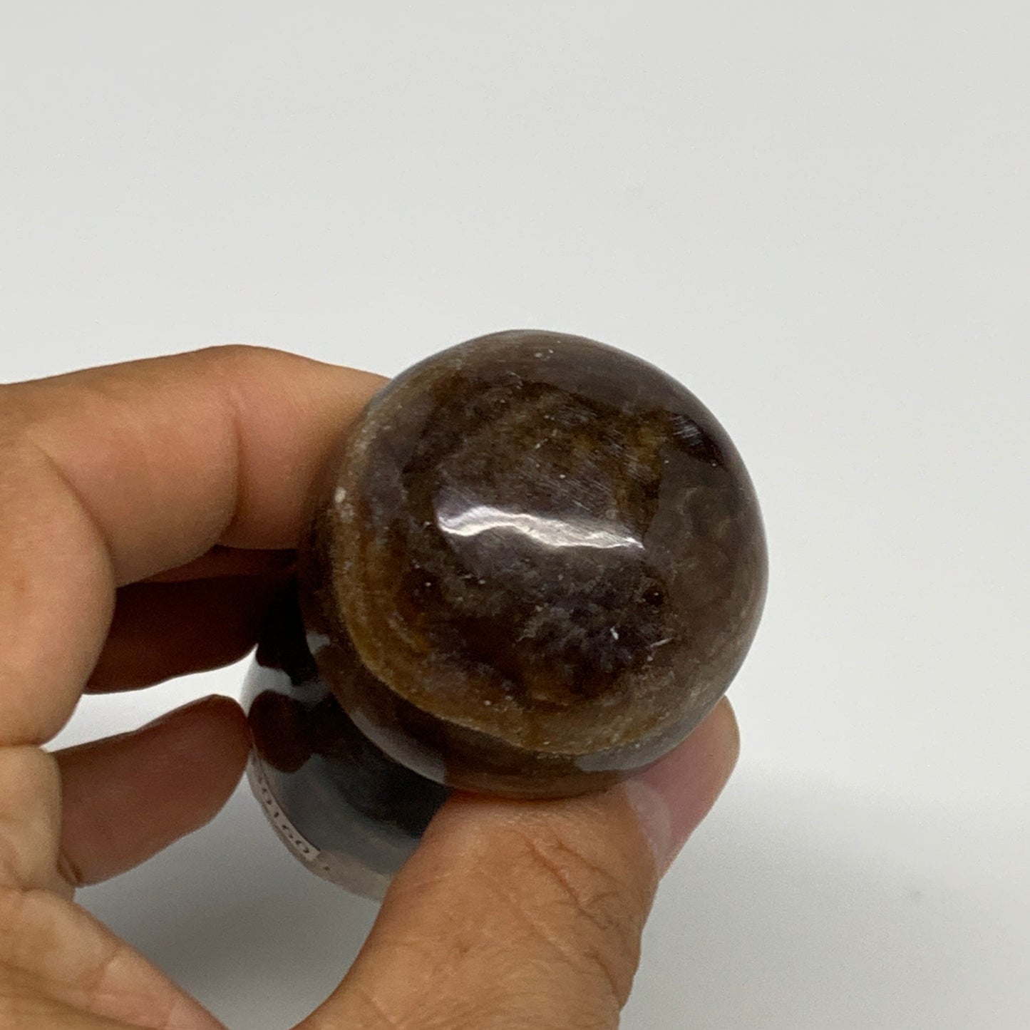 165.4g, 2.8"x1.4" Natural Chocolate Calcite Mushroom Gemstone @Pakistan, B30160