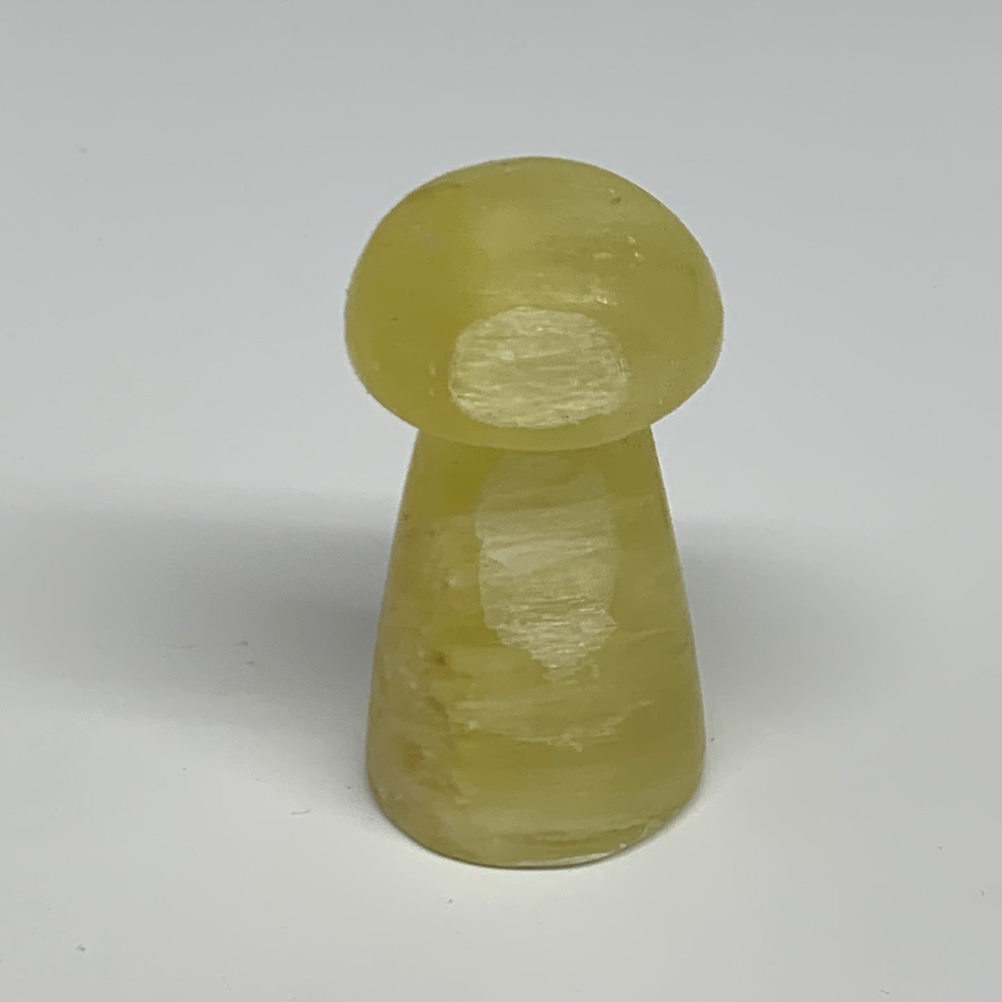 93.9g, 2.4"x1.2" Natural Lemon Calcite Mushroom Gemstone @Pakistan, B31680