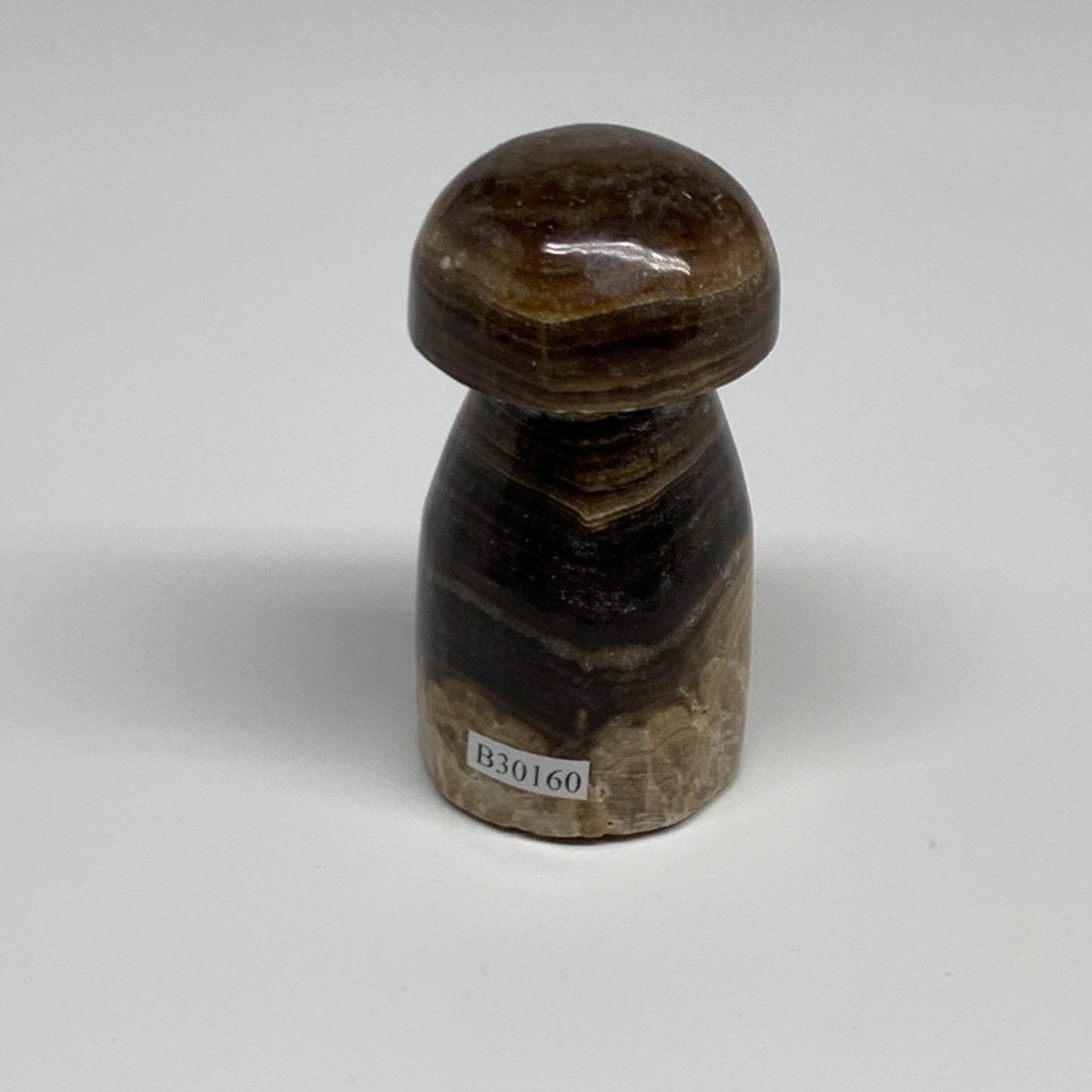 165.4g, 2.8"x1.4" Natural Chocolate Calcite Mushroom Gemstone @Pakistan, B30160
