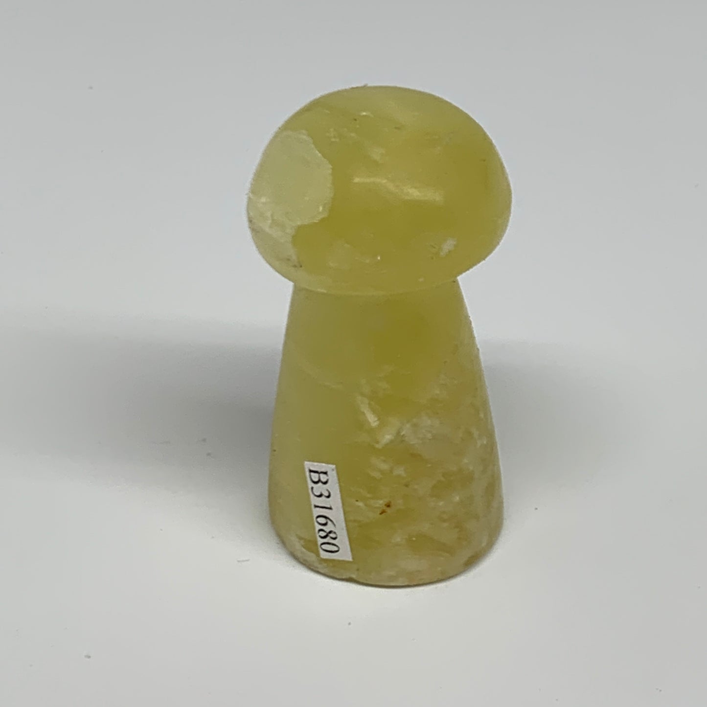 93.9g, 2.4"x1.2" Natural Lemon Calcite Mushroom Gemstone @Pakistan, B31680