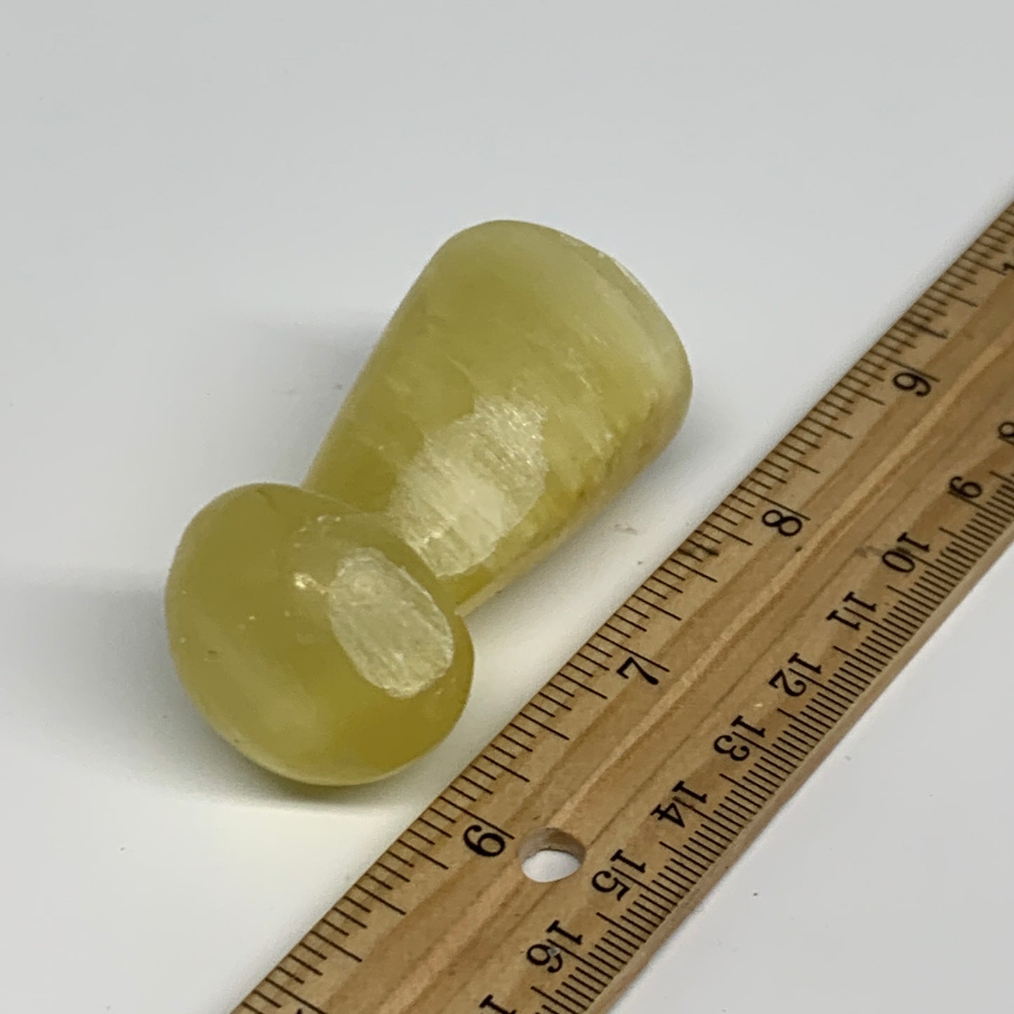 93.9g, 2.4"x1.2" Natural Lemon Calcite Mushroom Gemstone @Pakistan, B31680