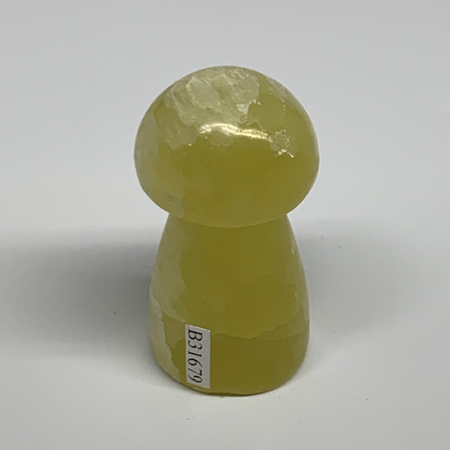 98.5g, 2.3"x1.2" Natural Lemon Calcite Mushroom Gemstone @Pakistan, B31679