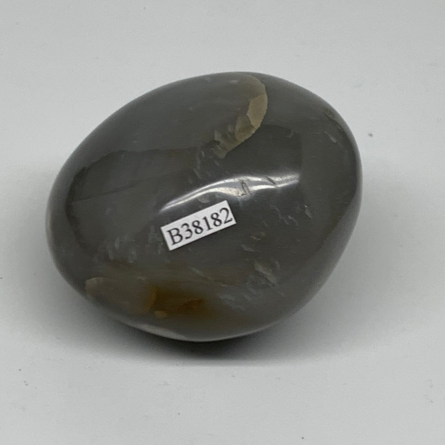 273.7g, 2.7"x2.3"x1.9" Natural Ocean Jasper Palm-Stone Orbicular Jasper, B38182