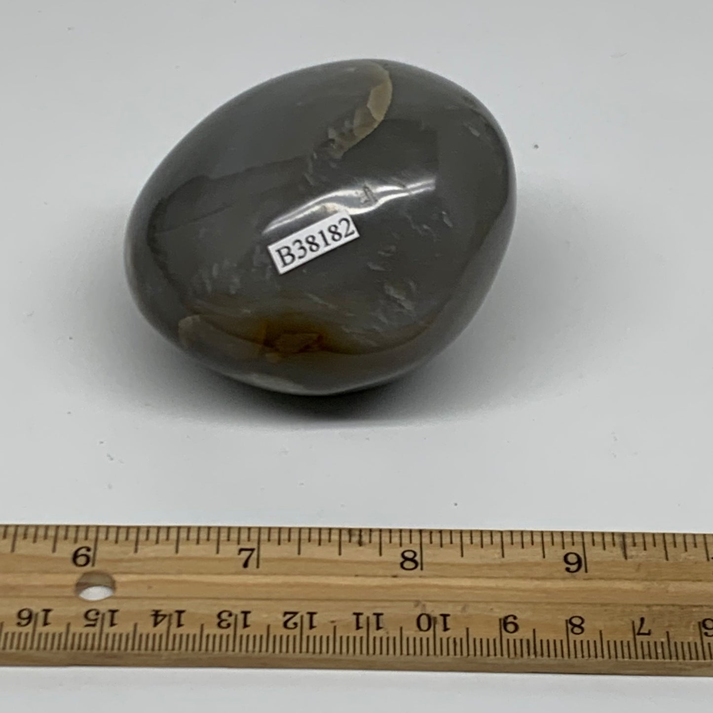 273.7g, 2.7"x2.3"x1.9" Natural Ocean Jasper Palm-Stone Orbicular Jasper, B38182