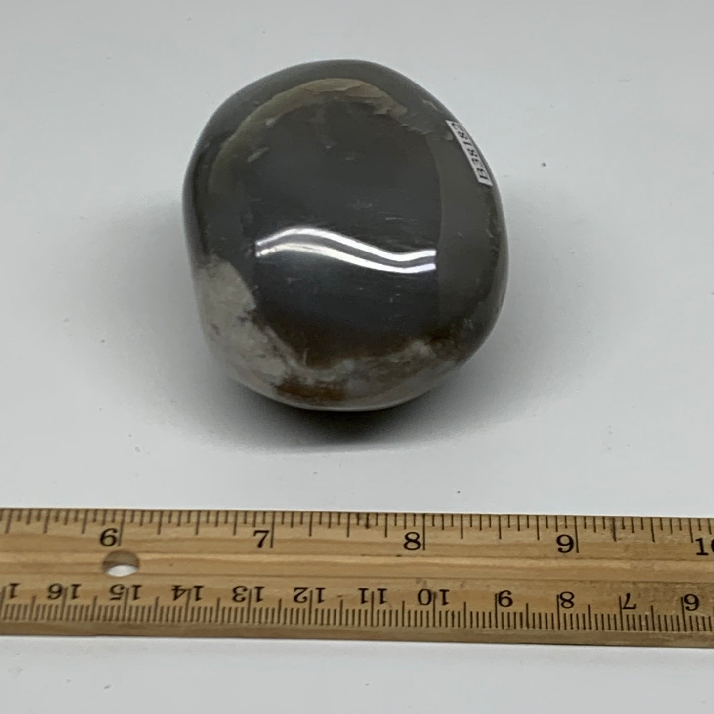 273.7g, 2.7"x2.3"x1.9" Natural Ocean Jasper Palm-Stone Orbicular Jasper, B38182