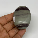 80.7g, 2.3"x1.7"x0.9", Narmada Shiva Lingam Palm-Stone Polished, B29395